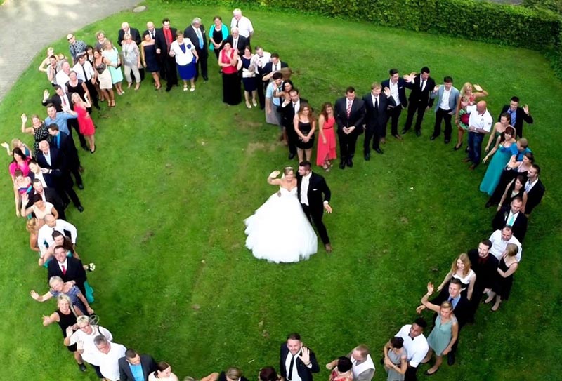 Drone Photography at wedding 1